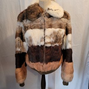 1970's City Furs Rabbit Fur Coat M